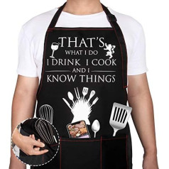 BRITEREE Funny aprons for men and women with handy towels