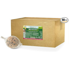 ERDTMANNS - 60 fat balls for wild birds with biodegradable nets