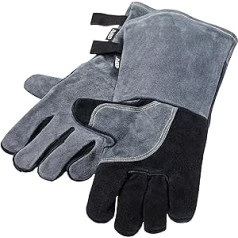 Gefu BBQ Velour Oven Gloves Cooking Gloves Heat Resistant to 350 C Kitchen Grill Comfortable Pot Holder Leather