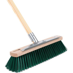 BawiTec Gardener's Broom 40 cm Green with Scratching Strip and Handle 140 cm 160 cm Sweeping Brush (with Handle 140 cm) Scratching Brush