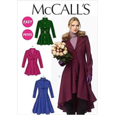 McCall's Patterns M6800 E5 14 - 16 - 18 - 20 - 22 Misses' - sieviešu kleitas, iepakojumā 1, balta