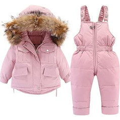 Generic Baby/Toddler Boys Girls 2-Piece Clothing Set Winter Snowsuit Winter Suit Ski Suit Down Suit Outfit Down Jacket Winter Overalls