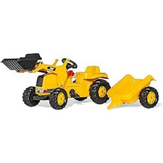 Rolly Toys rollyKid CAT pedāļu traktors ar piekabi (bērniem vecumā no 2,5 līdz 5 gadiem, aizmugurējā sakabe) 023288