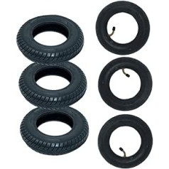 CBK-MS 3X 8 Inner Tube + Smooth Running Tyre 8 1/2 x 2 = 225 x 55 45° Angle Schrader Valve