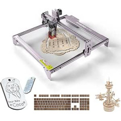 Atomstack A5 Pro lāzergravēšanas iekārta, pilna metāla lāzergravētājs ar 5,5 W saspiestu optisko punktu, ātra montāža, lāzera griezējs kokam, akrils, metāls, stikls, 400 x 410 mm