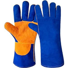 FLYIFE Gartenhandschuhe 1/3/5/10 Paar Mechaniker Handschuhe Arbeitshandschuhe aus Leder für Herren Leder-Gartenhandschuhe für Damen/Herren,dornensicher,Gartenarbeitshandschuhe 35cm