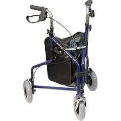 Aidapt VP174SS Dreirädriger Rollator mit Beutel, blau