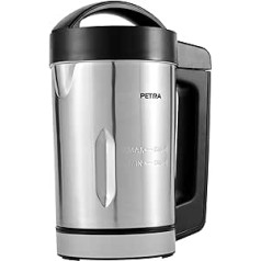 Petra PT5118V2VDEEU10 Gesunde Suppen-Zubereiter - 1,6l Edelstahl Krug, 5 Einstellungen, Warmhaltefunkn, Smoothie-Maschine, Digitales Steuerungs, Überlaufschutz, 900W, Automatisc Arbeitspe