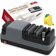 Electric Knife Sharpener - 4 in 1 Electric Knife Sharpener for Straight Blade Knives, Serrated Knives, Ceramic Knives and Scissors