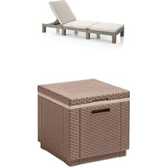 Allibert Sun Lounger, Cappuccino/sand