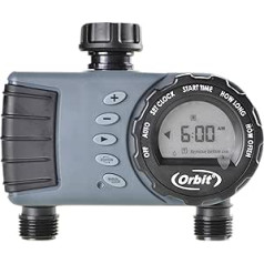 Orbit Digital Hose Sprinkler Irrigation Timer for Vacation Lawn, Plant, and Garden Watering (2 Valve)