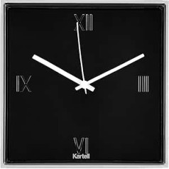 Kartell Tic un Tac Uhr, plastmasa, schwarz, 30 x 30 cm