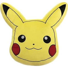 Hômadict oficiālais Pokemon Pikachu galvas mīksts un pūkains spilvens — oficiāli licencēts Pokémon liels, melns