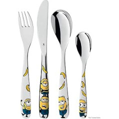 WMF Minions Children's Cutlery Set 4 Pieces Children's Cutlery Stainless Steel Cutlery Children from 3 Years Polished Cromargan Dishwasher Safe