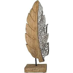 Casablanca Decorative Sculpture XL Dekorācijas lapa - Dabīgs sudraba krāsas - Augstums 52 cm