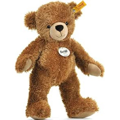 Steiff Kuscheltier Teddybär Happy, Süßes Stofftier mit Namen, Jungen, Mädchen & Babys ab 0 Monaten, Kuschelbär braun, 40 cm klein, 012617