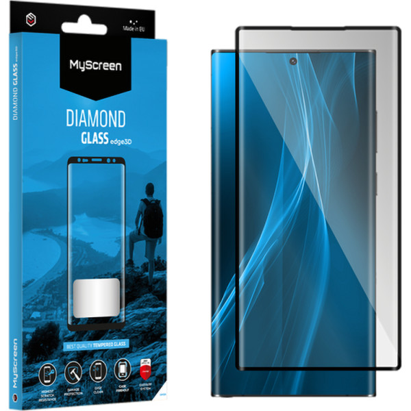 Myscreen DIAMOND GLASS edge3D aizsargstikls melns Samsung Galaxy S23 Ultra