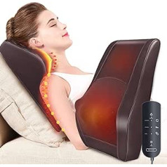 OMASSA Masieris ar karstumu, 3D Shiatsu Massager Muguras Masieris Kakla Masieris tiek izmantots, lai atslābinātu muskuļus un mazinātu sāpes biroja mājās