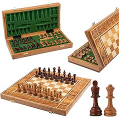 Мастер шахмат Рубин Красивый декоративный скульптурный набор деревянных шахмат ручной работы (42 х 42 см)