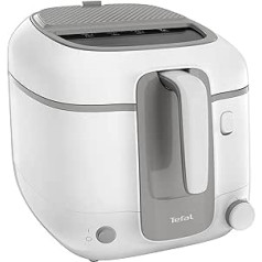 Tefal FR3100 Super Uno Access Fryer | Tilpums: 2,2 litri, mazgājamas trauku mazgājamā mašīnā detaļas, nepiedegošs pārklājums, smaku filtrs, noņemams konteiners, balts/pelēks