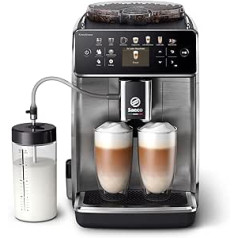 Saeco GranAroma Fully Automatic Coffee Machine - 16 Coffee Specialities, Intuitive Colour Display, 6 User Profiles, Ceramic Grinder, 1.2 Litres, 38.3 x 26.2 x 44.8 cm (SM6585/00)