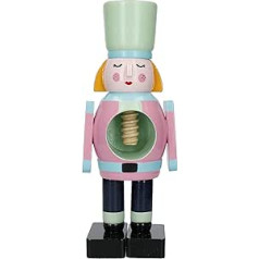 Kitchen Craft KCXMNUTLADY KitchenCraft Wooden Nutcracker Collection, Female with Gift Tag, Mixed