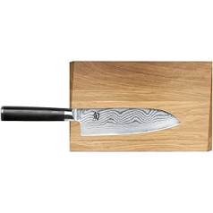 KAI Shun Classic Set-W16 DM-0702 Santoku + griešanas dēļa ozola komplekts