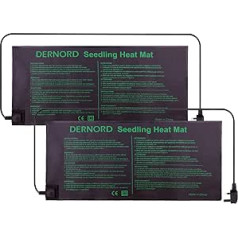 DERNORD Heat Mat Plant Pack of 2 - Heated Propagator for Plants, Chilli Kombucha Grass, Seeds, Indoor, Garden Shed, Heating Pad