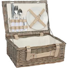 Red-Hamper-FH055-Picknickkorb für 2 Personen - Braun - 26 x 36 x 15 cm