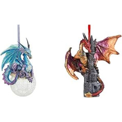 Dizains Toscano Ziemassvētku eglītes rotājums, Frost the Gothic Dragon Ornaments Snowflake Dragon Ball ornaments un Ziemassvētku eglīšu rotājums Zanzibāra Gothic Dragon on pils svētku rotājums