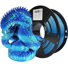 Stronghero3D PLA 3D printera pavediens, 1,75 mm, zīda zaļš un galaktikas zils, 1 kg precizitāte +/- 0,05 mm priekš ender3 Cr10 Sovol