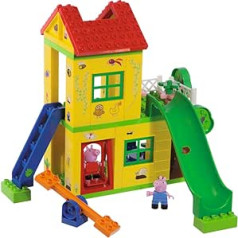 BIG-Bloxx Peppa Pig Play House - Tree House, Construction Set, BIG-Bloxx Set Consisting of Peppa, George and House, 75 Pieces, Multicoloured, for Children from 18 Months