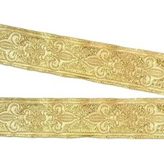 1A-Kurzwaren 35063-go Franču liliju apmale Fleur de Lis austa lente 35 mm Krāsa: Lurex Gold