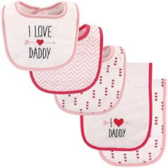 Luvable Friends Bib and Burp Cloth Set Girls Love Daddy