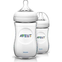 Philips Avent Natural Bottle 260 ml, Transparent Double Pack 260ml caurspīdīgs