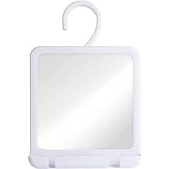 Mirrorvana Shower Mirror Anti-Fog Hanging - Shaving Mirror Shower with Shaving Holder, Mirror Shower Anti-Fog for Bathroom (Plastic, 20 x 18 cm)