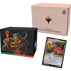 Magic The Gathering Deck — komandieris Kamigava: Neona dinastija — uzlabojumi (sarkans-zaļš) minimālistisks iepakojums (franču versija)