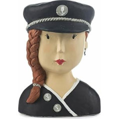 baden Import Laykopf kapteiņa sieviete, augstums 25 cm, statīvs, dekoratīvā galva, sieviešu galva, dekorēšana ar galvām