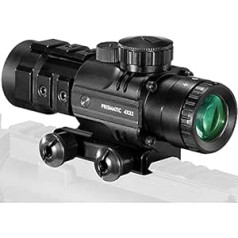 ACEXIER 4X32 оптический прицел для охоты, оптический козырек, тактический прицел, зеленый, красный точечный светильник, перекрестная подзорная 