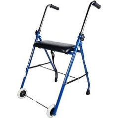 Mobiclinic®, Rollator, Emérita, Europäische Marke, Rollator faltbar und leicht, Aus Stahl, Stabil, Höhenverstellbar, Mit gepolstertem Sitz, 2 Räder, Ergonomische Griffe, Gehhilfe für Senioren