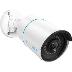 Reolink 5MP PoE āra novērošanas kamera ar cilvēku/auto noteikšanu, IP kamera āra novērošanai ar laika nobīdi, 30 m IR nakts redzamība, audio, Micro SD kartes slots, IP66 ūdensizturīgs, RLC-510A