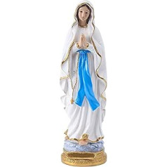 38.8 cm H Lourdes Virgin Mary Statue, Catholic Blessed Virgin Mary Statues, Catholic Gift Resin Virgin Mary Figures, Suitable for Religious and Home Decor, Filling Indoor Room