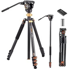 Refoni A245P kompaktais kameras statīvs Monopods, 190 cm alumīnija fotostatīva ar 360 grādu noliekšanas galviņu DSLR, videokamerai, kamerām līdz 6 kg