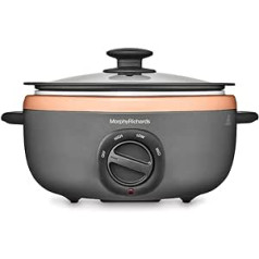 Morphy Richards Sear and Stew Slow Cooker 460016 Black and Rose Gold, 3,5 L Rose Gold