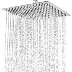 Shower Head Rain Shower Head 30 x 30 cm Square Stainless Steel Self-Cleaning Rain Shower Head Square Chrome