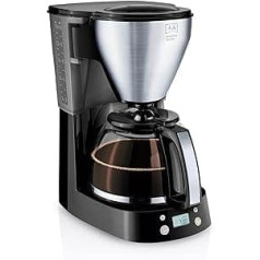 Melitta Easy Top Timer — Filterkaffeemaschine — mit Glaskanne — Timer Funktion — Tropfstopp — 10 Tassen — Schwarz (1010-15)