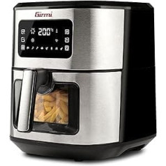 Girmi FG88 EcoFrit Look Air Fryer with Window 6.5L 1700W Non-Stick Steel