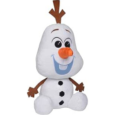 Simba 6315877627 Disney Frozen II Chunky Olaf, 43 cm plīša figūriņa, plīša rotaļlieta, mīļa rotaļlieta, Frozen, Elza, sniegavīrs, no pirmajiem dzīves mēnešiem