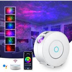 Suppou LED WIFI zvaigžņoto debesu projektors, viedā nakts gaisma 3D Galaxy Star projektora lampa bērniem pieaugušajiem ar RG aptumšošanu/balss vadību/WiFi savienojumu bērniem ballīšu dekorēšanai