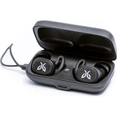 Jaybird Vista 2 — pilnībā bezvadu Bluetooth sporta austiņas ar uzlādes futrāli — ANC, Sport-Fit, 24 stundu akumulatora darbības laiks, izturīgas, ūdensnecaurlaidīgas militāras kvalitātes austiņas, augstas kvalitātes audio, melns